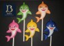 570sp Baby Shark Chocolate or Hard Candy Lollipop Mold